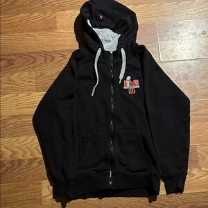 Antigua Black and Gray Zip-Up Hoodie